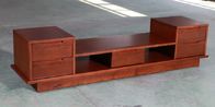 European Style Luxury Beech TV Stand , High Gloss Laminated Wooden TV Cabinet