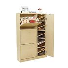 Wooden Home Furniture Particle Board Shoe Rack With Sliding Drawer Hardware