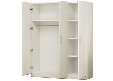 Environmental Protection Particle Board Wardrobe Furniture White Sliding Door